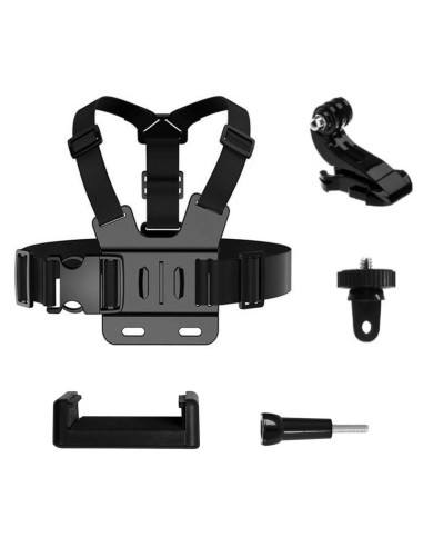 Gopro chest strap zestaw akcesoriów 5w1 do kamer sportowych gopro, dji, insta360, sjcam, eken (gopro 5 in 1 chest strap )