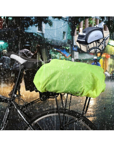 Wozinsky uniwersalny pokrowiec przeciwdeszczowy z gumką na torbę rowerową plecak zielony (wbb5yw)