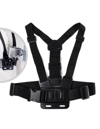 Chest mount - szelki na klatkę piersiową do kamer sportowych gopro sjcam - czarne