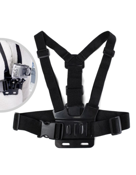 Chest mount - szelki na klatkę piersiową do kamer sportowych gopro sjcam - czarne