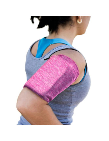 Armband do biegania opaska na ramię na telefon l różowa
