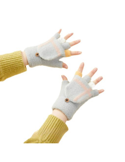 Rękawiczki zimowe do telefonu mitenki damskie / dziecięce - szare