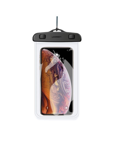 Etui ugreen lp186 60959 wodoodporne ipx8 na smartfon 4-6.5" - czarno-przezroczyste