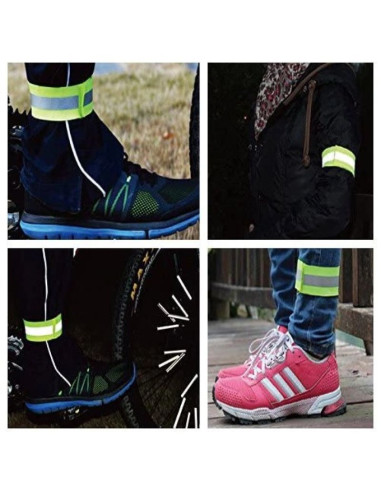 Opaska odblaskowa na ramię rower do biegania rzep 4cm pomarańczowy