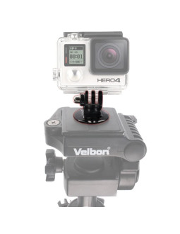 Uchwyt do kamer sportowych z uchwytem gopro do statywu - czarny
