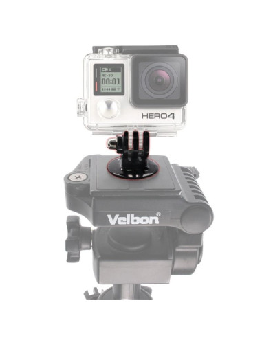 Uchwyt do kamer sportowych z uchwytem gopro do statywu - czarny