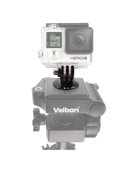 Uchwyt do kamer sportowych z uchwytem gopro do statywu - czarny