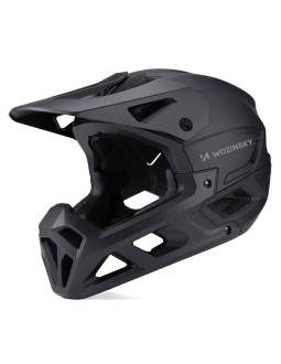 Kask rowerowy fullface wozinsky z odpinanym daszkiem 57-59 cm - czarny