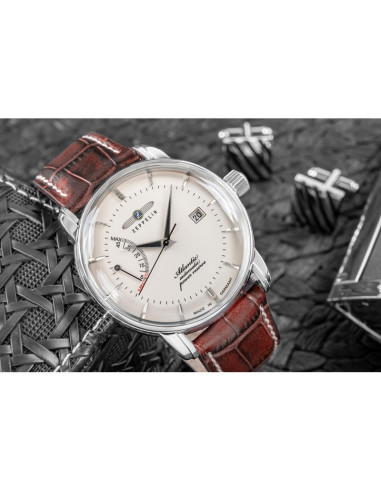 Zegarek męski zeppelin atlantic automatic power reserve  8462-5 + box