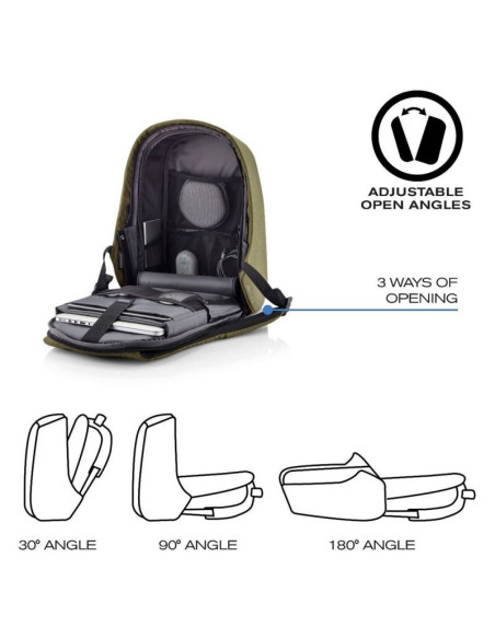 Xd design plecak antykradzieżowy bobby hero regular zielony p/n: p705.297