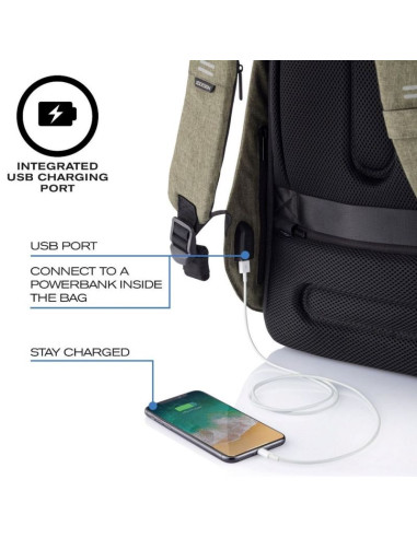 Xd design plecak antykradzieżowy bobby hero regular zielony p/n: p705.297