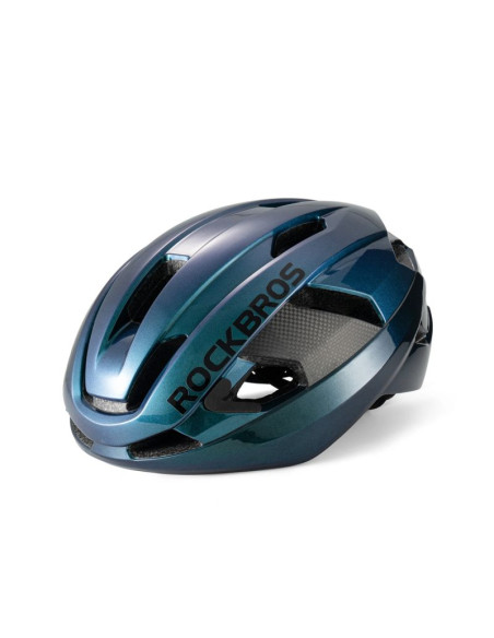 Kask rowerowy rockbros lk-15 z włókna węglowego rozmiar l (58–62 cm) - niebieski kameleon