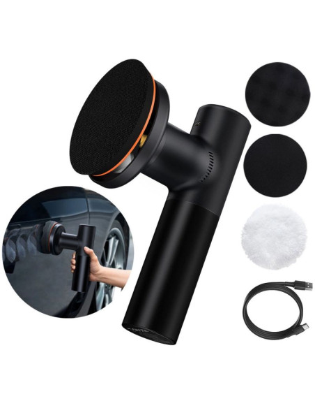 Baseus bezprzewodowa elektryczna maszyna polerska 30w 4000mah czarna (crdlq-b01)