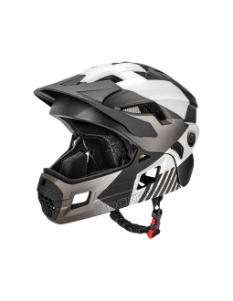 Kask rowerowy rockbros ts-61 10110061005 dziecięcy z odpinaną szczęką rozmiar s (48-54) - szary