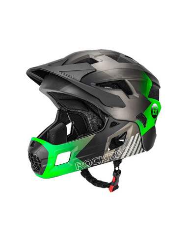 Kask rowerowy rockbros ts-61 10110061003 dziecięcy z odpinaną szczęką rozmiar s (48-54) - zielony