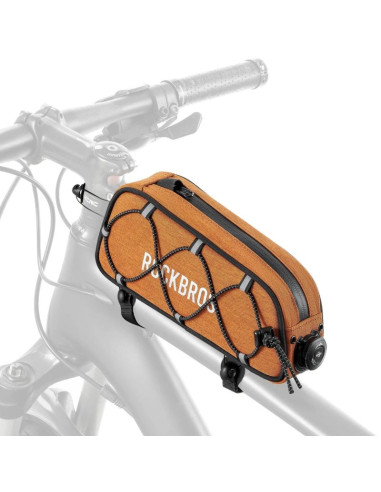 Torba rowerowa rockbros 30120045004 road to sky na górną rurę ramy wodoodporna 0,7l - pomarańczowa
