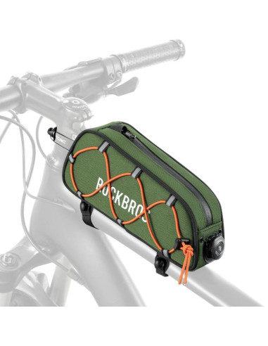 Torba rowerowa rockbros 30120045001 road to sky na górną rurę ramy wodoodporna 0,7l - zielona