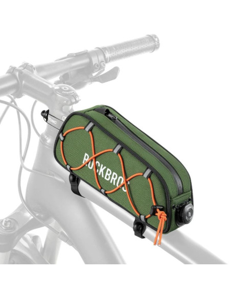 Torba rowerowa rockbros 30120045001 road to sky na górną rurę ramy wodoodporna 0,7l - zielona