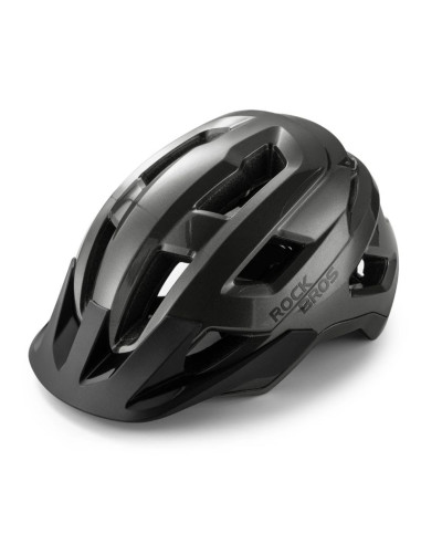 Kask rowerowy rockbros lk-67 młodzieżowy z odpinanym daszkiem 54–58 cm - szary