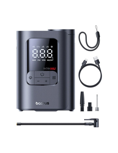 Pompka bezprzewodowa baseus gotrip va1 kompresor 150 psi 7500 mah - ciemnoszara