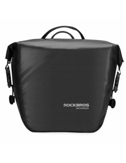 Sakwa rowerowa rockbros as-003-1bk wodoodporna z paskiem na ramię montaż przód/tył 10-14l - czarna