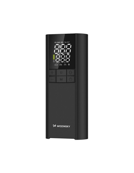 Kompresor wozinsky wpep-8000 pompka elektryczna powerbank 8000mah latarka - czarny