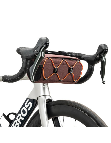 Torba rowerowa rockbros 30110054003 na kierownicę 2,2l - brązowa