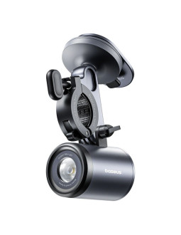 Uchwyt z lampką 2w1 baseus primetrip uniwersalny 3000mah ip68 led - czarno-szary