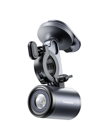 Uchwyt z lampką 2w1 baseus primetrip uniwersalny 3000mah ip68 led - czarno-szary
