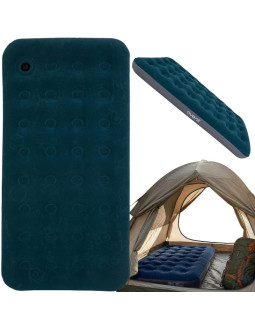 Materac flokowany 1-osobowy z wbudowaną pompką nożną 191x99x22cm 24679