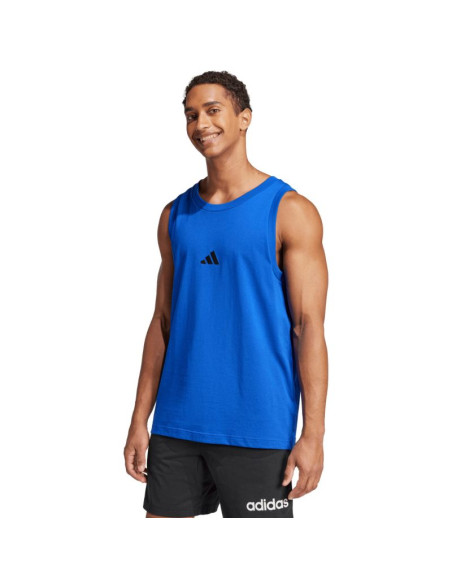 Koszulka męska adidas essentials small logo tank niebieska je8978