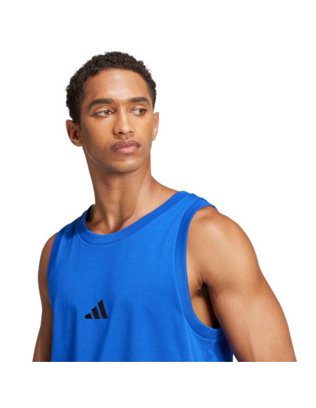 Koszulka męska adidas essentials small logo tank niebieska je8978