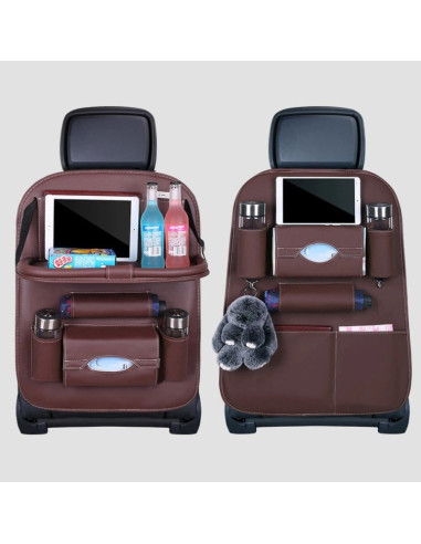 Organizer samochodowy na fotel siedzenie ochraniacz osłona na fotel półka mini stolik do auta kawowy