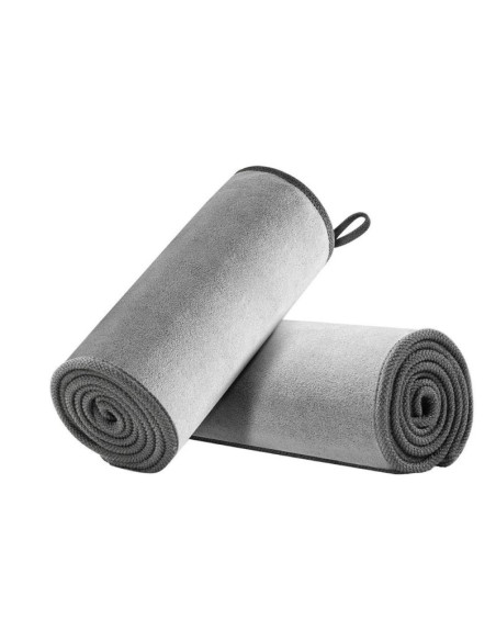 Baseus 2 x ręcznik z mikrofibry do osuszania samochodu mikrofibra 40 cm x 40 cm szary (crxcmj-0g)