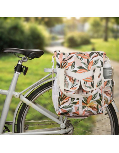 Sakwa torba rowerowa na bagażnik 20l dunlop kwiaty