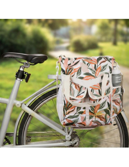 Sakwa torba rowerowa na bagażnik 20l dunlop kwiaty