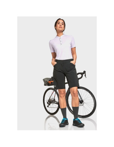 Spodenki rowerowe damskie schoffel shorts danube - black rozmiar: s
