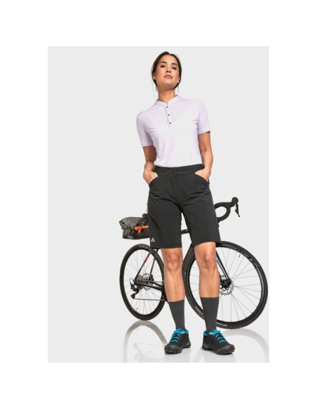Spodenki rowerowe damskie schoffel shorts danube - black rozmiar: s
