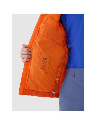 Kurtka puchowa trekkingowa z wypełnieniem primaloft silver męska 4f 4fwss25tdjam527-70s