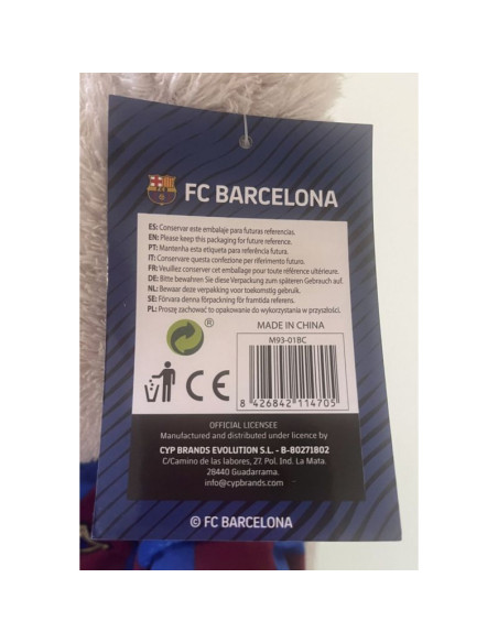 Fc barcelona maskotka miś klubowy 35 cm m93-01bc