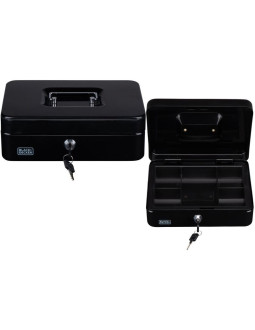 Kasetka metalowa na pieniądze dokumenty 25x8,5x18cm black + decker