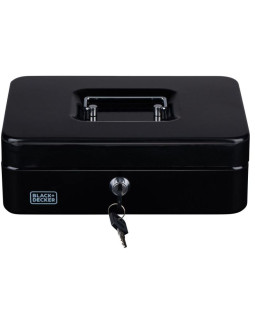 Kasetka metalowa na pieniądze dokumenty 25x8,5x18cm black + decker 2