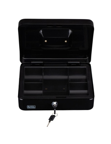 Kasetka metalowa na pieniądze dokumenty 25x8,5x18cm black + decker