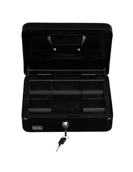 Kasetka metalowa na pieniądze dokumenty 25x8,5x18cm black + decker