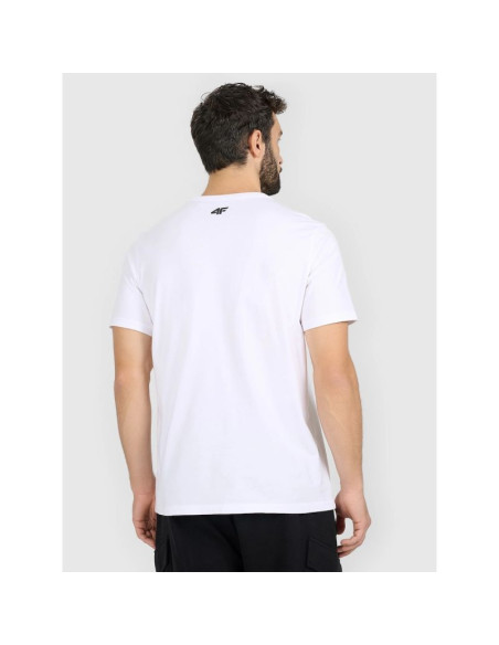 T-shirt regular z nadrukiem męski 4f 4fraw25ttshm3845-10s