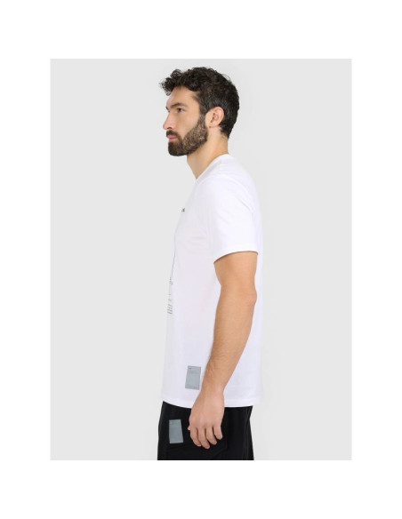 T-shirt regular z nadrukiem męski 4f 4fraw25ttshm3845-10s