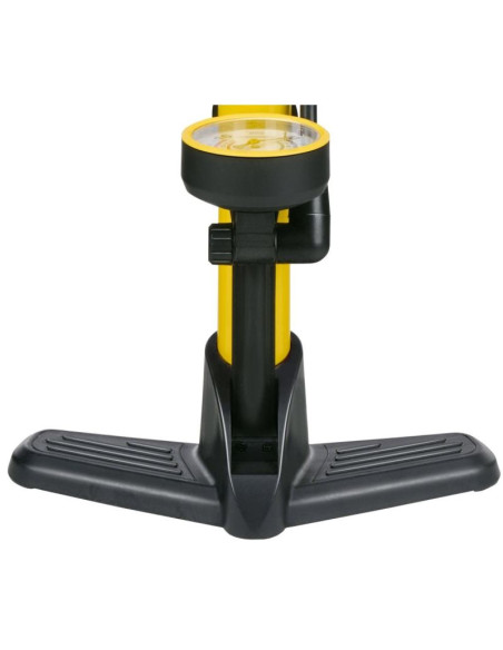Pompka warsztatowo rowerowa dunlop 230psi (16bar) z manometrem żółty