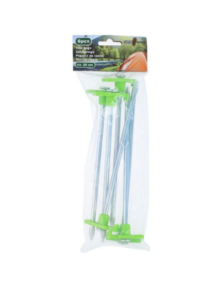 Śledzie do namiotu 19cm kpl. 6szt metal plastik camp active