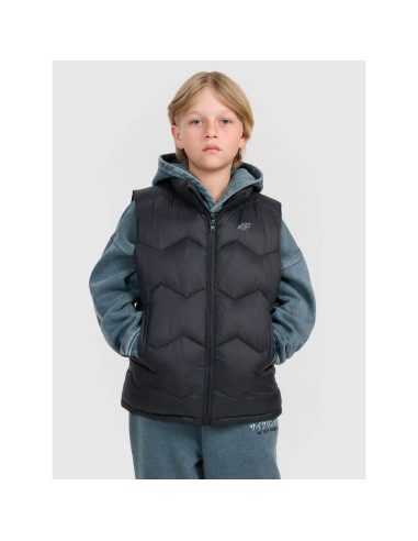 Bezrękawnik puchowy z wypełnieniem syntetycznym chłopięcy 4f 4fjraw25tvjam325-20s
