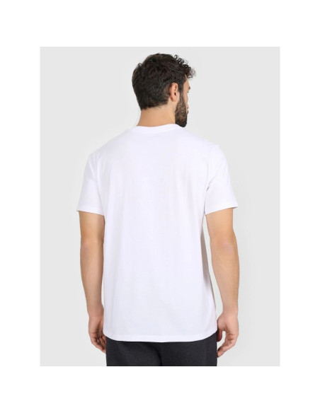 T-shirt regular z nadrukiem męski 4f 4fraw25ttshm3384-10s